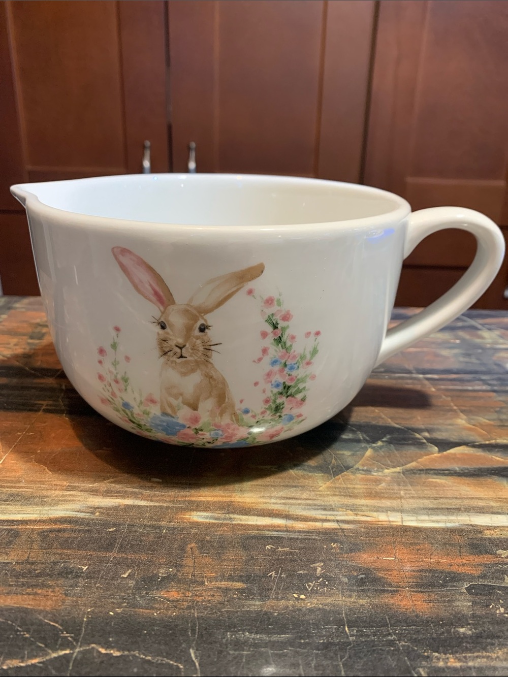 Easter pouring cup mixing bowl bunny